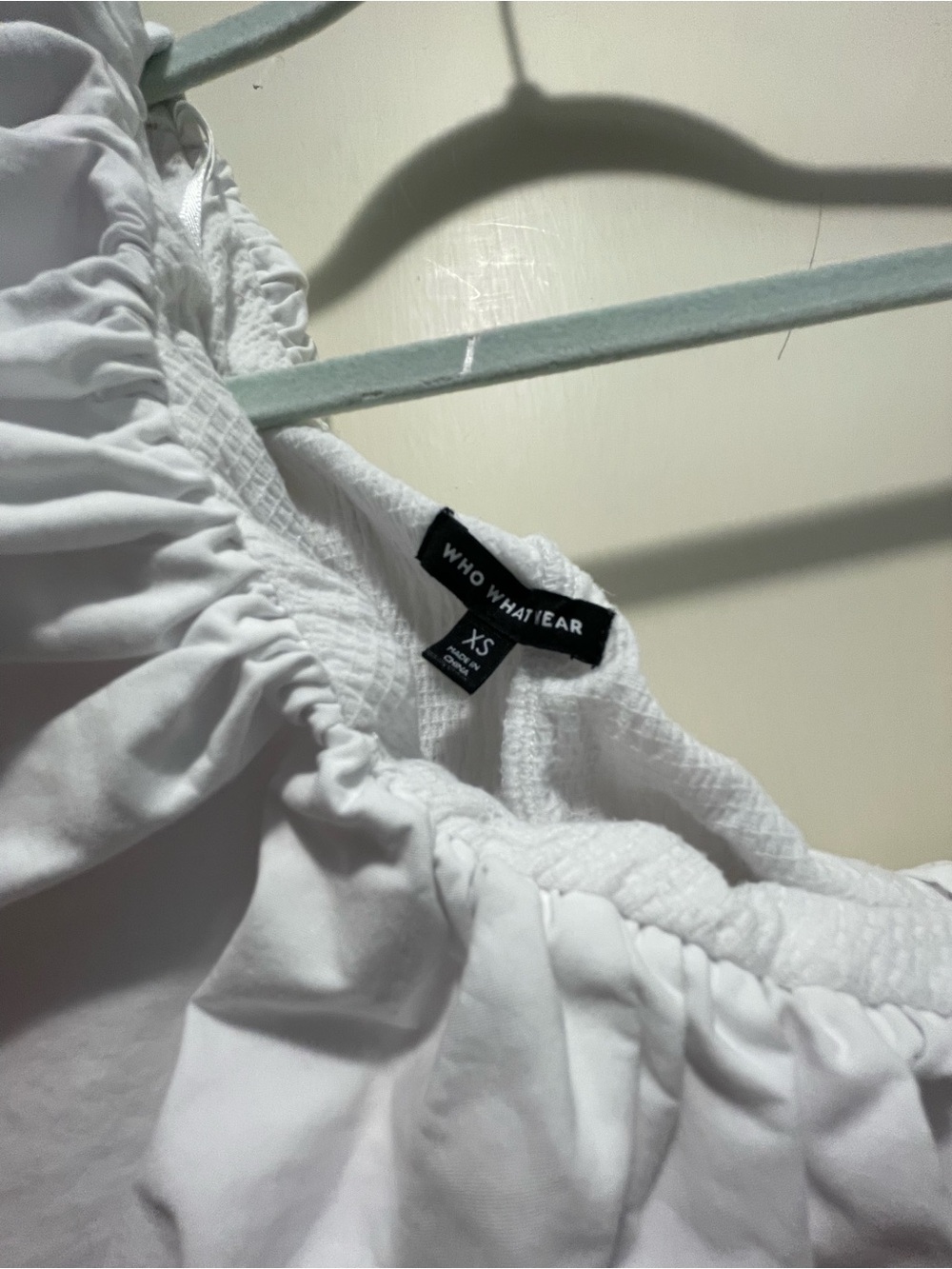 White Ruffle One-Shoulder Top - Picture 3 of 4